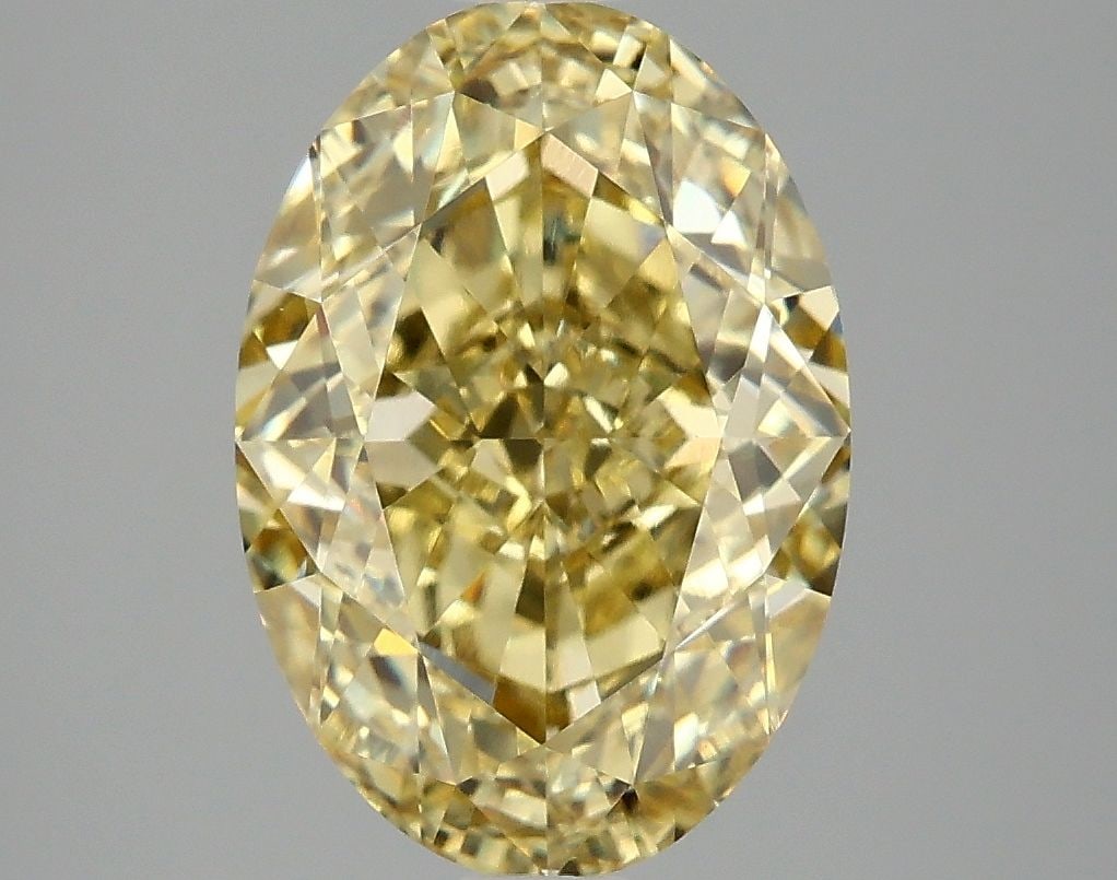 Loose Diamond - OVAL 4.1ct Fancy Intense Yellow VVS2: Loose Diamond - OVAL 4.1ct Fancy Intense Yellow VVS2 Source: This is a real non-mined Diamond that has been grown in a lab Shape: OVAL Carats: 4.1 Color: Fancy Intense Yellow Certification: IGI Video: