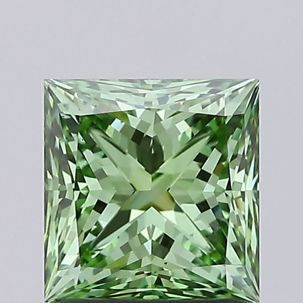Loose Diamond - PRINCESS 1.53ct Fancy Vivid Green VS2: Loose Diamond - PRINCESS 1.53ct Fancy Vivid Green VS2 Source: This is a real non-mined Diamond that has been grown in a lab Shape: PRINCESS Carats: 1.53 Color: Fancy Vivid Green Certification: IGI Vid