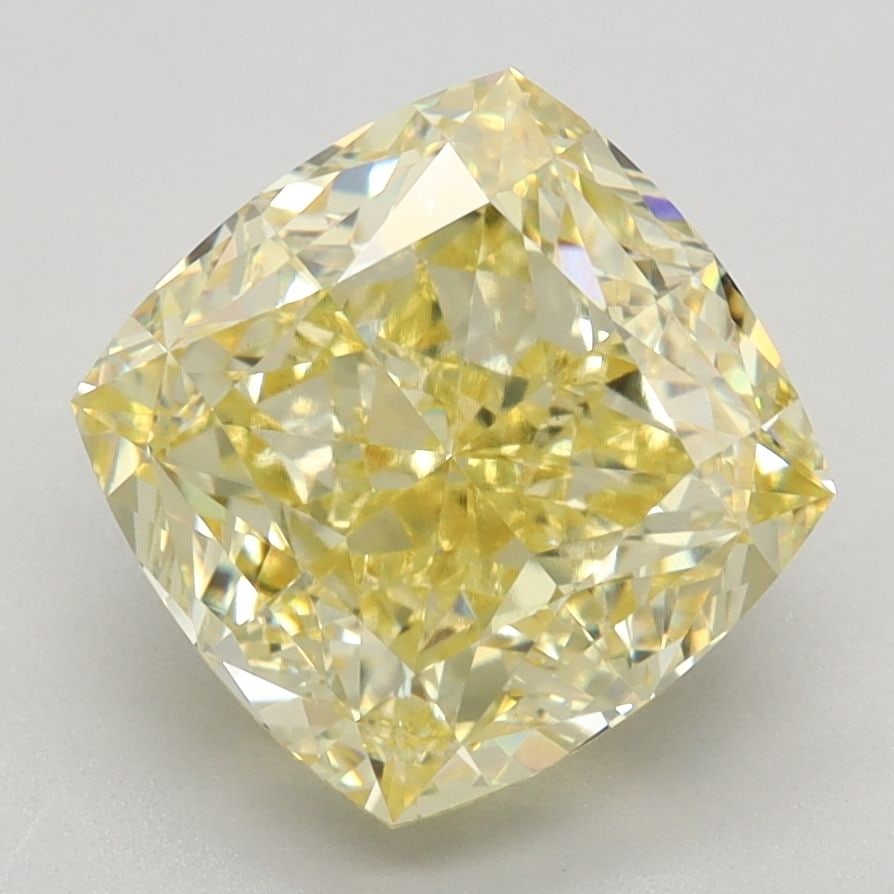Loose Diamond - CUSHION MODIFIED 3.52ct Fancy Intense Yellow VVS2: Loose Diamond - CUSHION MODIFIED 3.52ct Fancy Intense Yellow VVS2 Source: This is a real non-mined Diamond that has been grown in a lab Shape: CUSHION MODIFIED Carats: 3.52 Color: Fancy Intense Yellow