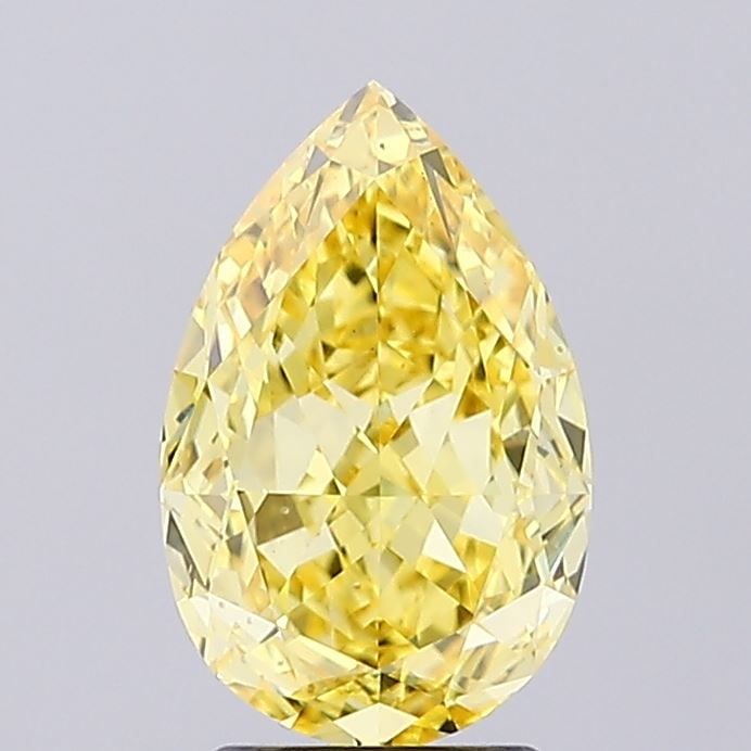Loose Diamond - PEAR 3.06ct Fancy Vivid Yellow VS1: Loose Diamond - PEAR 3.06ct Fancy Vivid Yellow VS1 Source: This is a real non-mined Diamond that has been grown in a lab Shape: PEAR Carats: 3.06 Color: Fancy Vivid Yellow Certification: IGI Video: