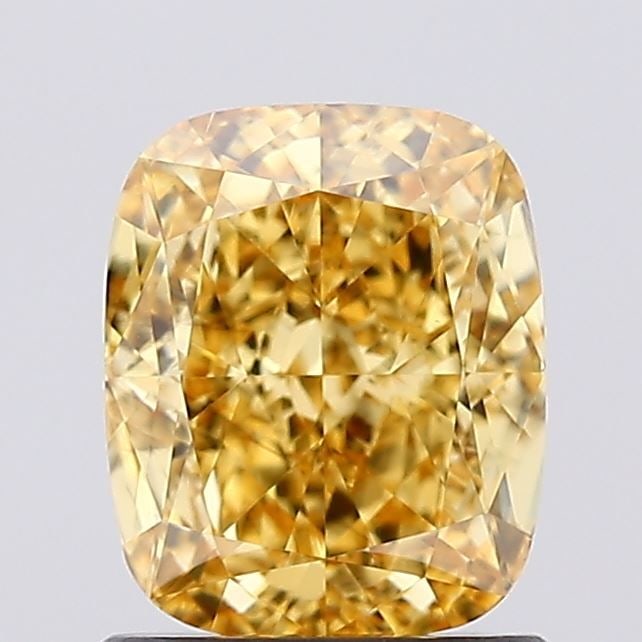 Loose Diamond - CUSHION MODIFIED 1.26ct Fancy Vivid Yellow VS2: Loose Diamond - CUSHION MODIFIED 1.26ct Fancy Vivid Yellow VS2 Source: This is a real non-mined Diamond that has been grown in a lab Shape: CUSHION MODIFIED Carats: 1.26 Color: Fancy Vivid Yellow Cert
