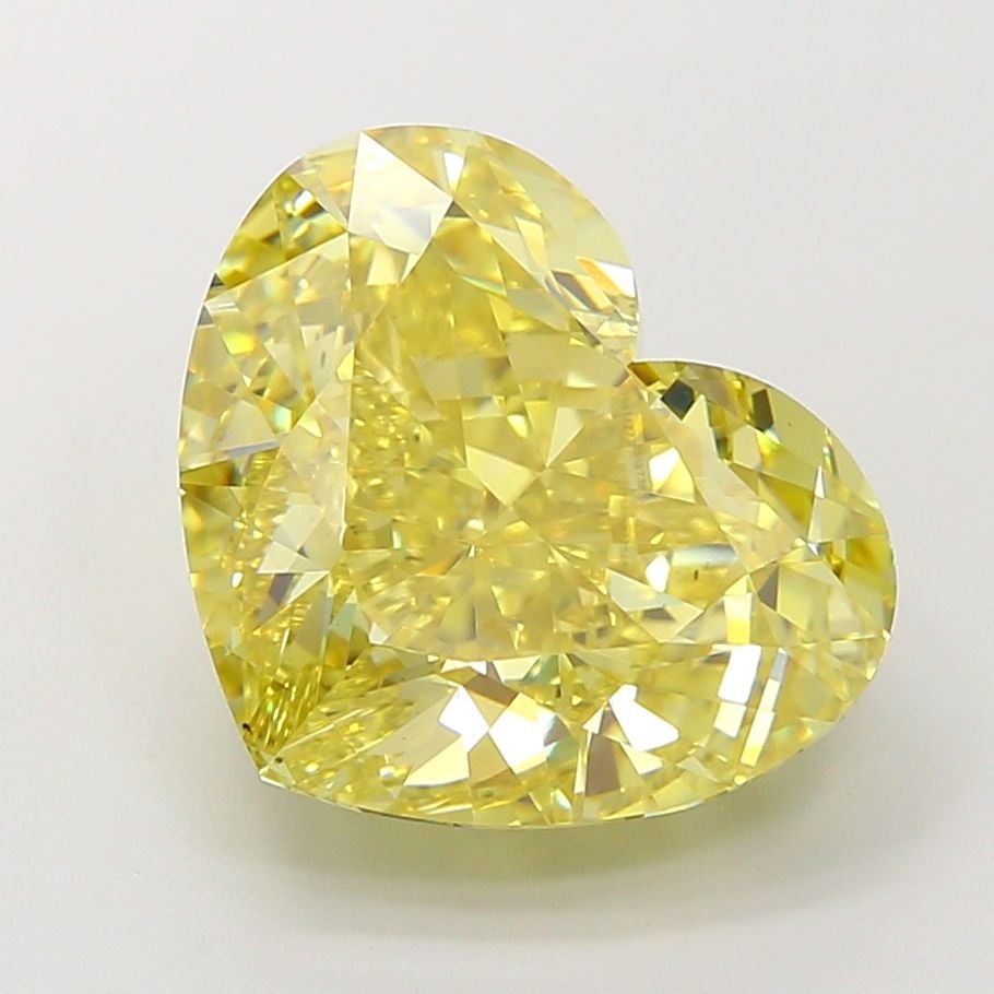 Loose Diamond - HEART 8.54ct Fancy Intense Yellow VS2: Loose Diamond - HEART 8.54ct Fancy Intense Yellow VS2 Source: This is a real non-mined Diamond that has been grown in a lab Shape: HEART Carats: 8.54 Color: Fancy Intense Yellow Certification: IGI Vid