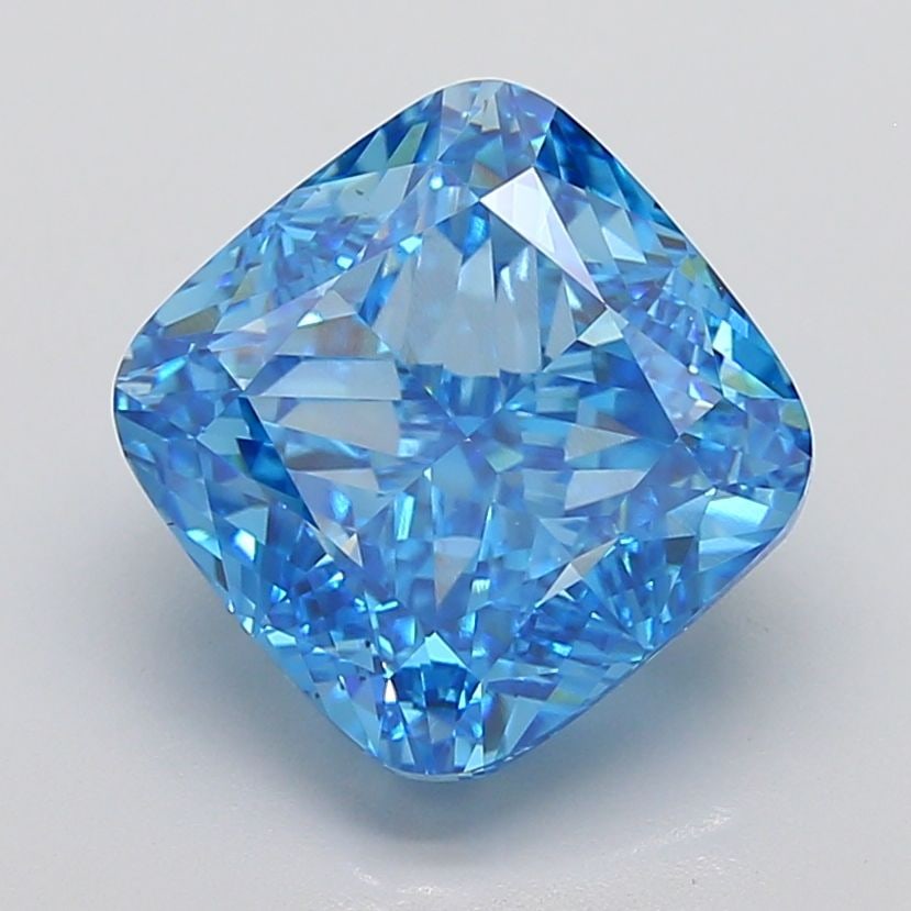 Loose Diamond - CUSHION MODIFIED 11.12ct Fancy Vivid Blue VS1: Loose Diamond - CUSHION MODIFIED 11.12ct Fancy Vivid Blue VS1 Source: This is a real non-mined Diamond that has been grown in a lab Shape: CUSHION MODIFIED Carats: 11.12 Color: Fancy Vivid Blue Certif