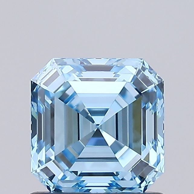 Loose Diamond - ASSCHER 1.02ct Fancy Vivid Blue VVS2: Loose Diamond - ASSCHER 1.02ct Fancy Vivid Blue VVS2 Source: This is a real non-mined Diamond that has been grown in a lab Shape: ASSCHER Carats: 1.02 Color: Fancy Vivid Blue Certification: IGI Video: