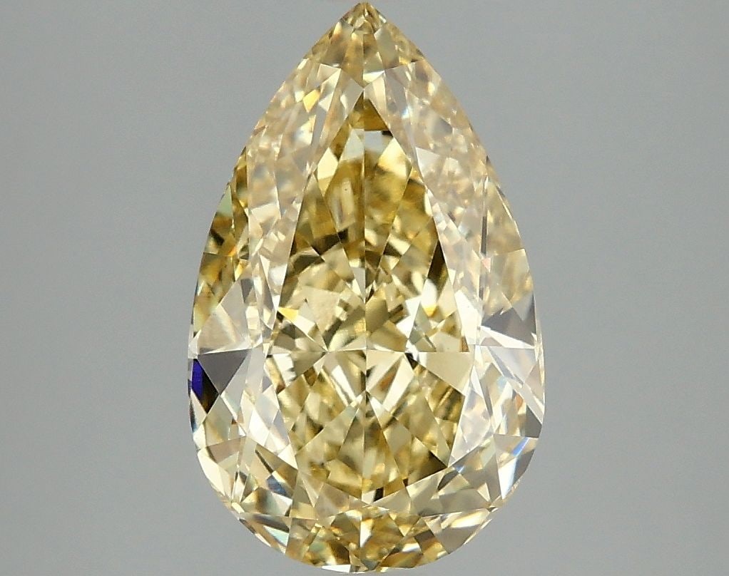Loose Diamond - PEAR 3.1ct Fancy Intense Yellow VVS2: Loose Diamond - PEAR 3.1ct Fancy Intense Yellow VVS2 Source: This is a real non-mined Diamond that has been grown in a lab Shape: PEAR Carats: 3.1 Color: Fancy Intense Yellow Certification: IGI Video: