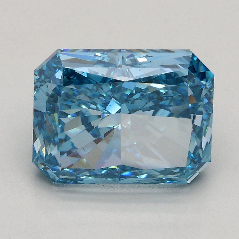 Loose Diamond - RADIANT 2.72ct Fancy Vivid Blue VS2: Loose Diamond - RADIANT 2.72ct Fancy Vivid Blue VS2 Source: This is a real non-mined Diamond that has been grown in a lab Shape: RADIANT Carats: 2.72 Color: Fancy Vivid Blue Certification: IGI Video: