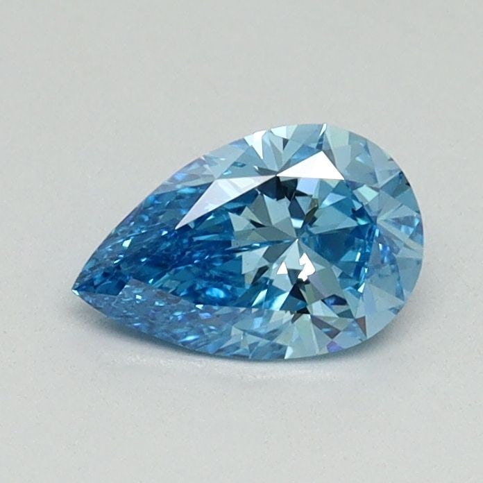 Loose Diamond - PEAR 0.5ct Fancy Blue VS2: Loose Diamond - PEAR 0.5ct Fancy Blue VS2 Source: This is a real non-mined Diamond that has been grown in a lab Shape: PEAR Carats: 0.5 Color: Fancy Blue Certification: NONE Video: