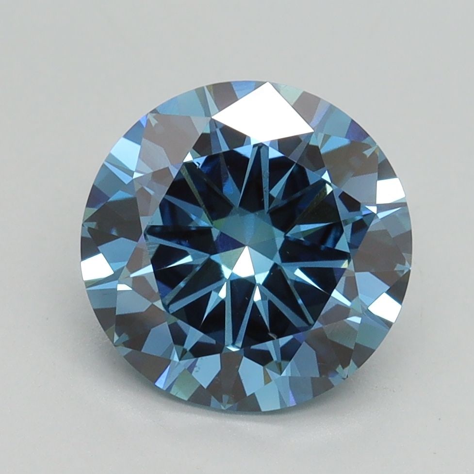 Loose Diamond - ROUND 2.53ct Fancy Vivid Blue VS2: Loose Diamond - ROUND 2.53ct Fancy Vivid Blue VS2 Source: This is a real non-mined Diamond that has been grown in a lab Shape: ROUND Carats: 2.53 Color: Fancy Vivid Blue Certification: IGI Video: