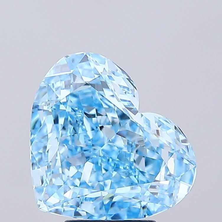 Loose Diamond - HEART 5.01ct Fancy Vivid Blue VVS2: Loose Diamond - HEART 5.01ct Fancy Vivid Blue VVS2 Source: This is a real non-mined Diamond that has been grown in a lab Shape: HEART Carats: 5.01 Color: Fancy Vivid Blue Certification: IGI Video: