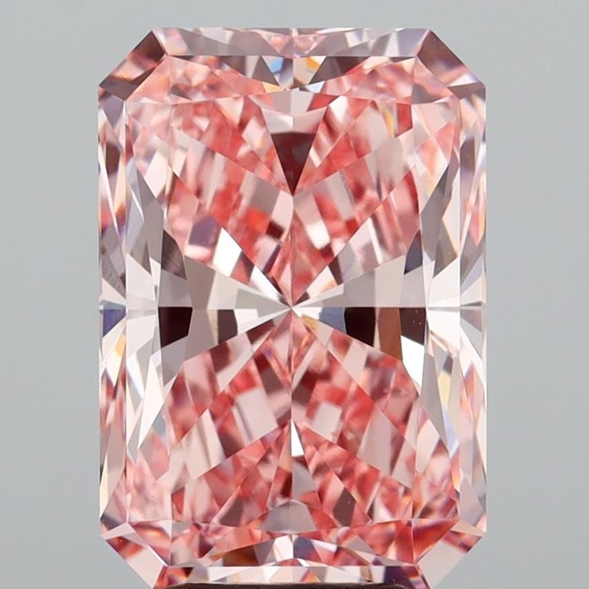 Loose Diamond - RADIANT 5.07ct Fancy Vivid Pink VVS2: Loose Diamond - RADIANT 5.07ct Fancy Vivid Pink VVS2 Source: This is a real non-mined Diamond that has been grown in a lab Shape: RADIANT Carats: 5.07 Color: Fancy Vivid Pink Certification: IGI Video: