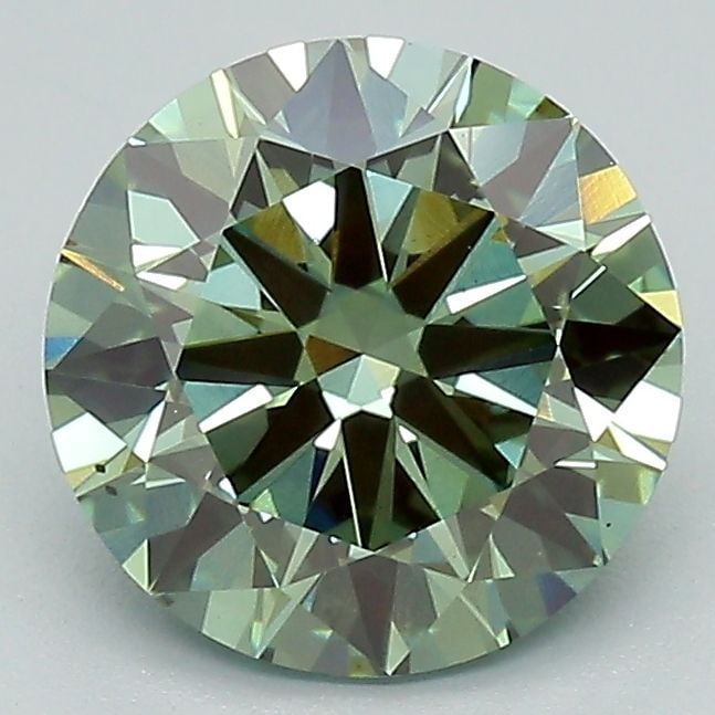 Loose Diamond - ROUND 2.03ct Fancy Vivid Green VS2: Loose Diamond - ROUND 2.03ct Fancy Vivid Green VS2 Source: This is a real non-mined Diamond that has been grown in a lab Shape: ROUND Carats: 2.03 Color: Fancy Vivid Green Certification: IGI Video: