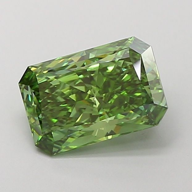 Loose Diamond - RADIANT 2.51ct Fancy Vivid Green VS1: Loose Diamond - RADIANT 2.51ct Fancy Vivid Green VS1 Source: This is a real non-mined Diamond that has been grown in a lab Shape: RADIANT Carats: 2.51 Color: Fancy Vivid Green Certification: IGI Video