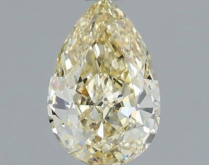Loose Diamond - PEAR 1.07ct Fancy Light Yellow VS1: Loose Diamond - PEAR 1.07ct Fancy Light Yellow VS1 Source: This is a real non-mined Diamond that has been grown in a lab Shape: PEAR Carats: 1.07 Color: Fancy Light Yellow Certification: IGI Video:
