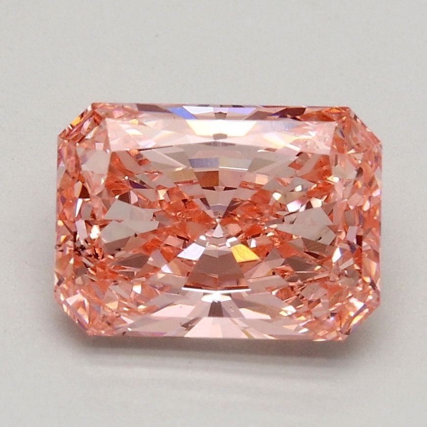 Loose Diamond - RADIANT 1.62ct Fancy Vivid Pink VS2: Loose Diamond - RADIANT 1.62ct Fancy Vivid Pink VS2 Source: This is a real non-mined Diamond that has been grown in a lab Shape: RADIANT Carats: 1.62 Color: Fancy Vivid Pink Certification: IGI Video:
