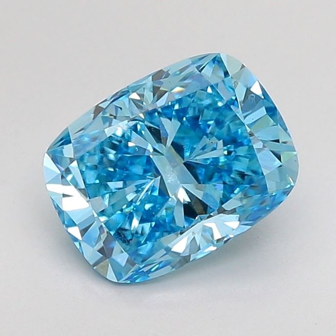 Loose Diamond - CUSHION MODIFIED 2.01ct Fancy Vivid Blue VS1: Loose Diamond - CUSHION MODIFIED 2.01ct Fancy Vivid Blue VS1 Source: This is a real non-mined Diamond that has been grown in a lab Shape: CUSHION MODIFIED Carats: 2.01 Color: Fancy Vivid Blue Certific