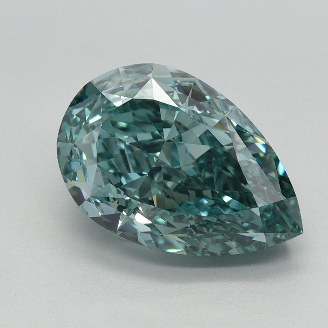 Loose Diamond - PEAR 2.73ct Fancy Vivid Green VS1: Loose Diamond - PEAR 2.73ct Fancy Vivid Green VS1 Source: This is a real non-mined Diamond that has been grown in a lab Shape: PEAR Carats: 2.73 Color: Fancy Vivid Green Certification: IGI Video: