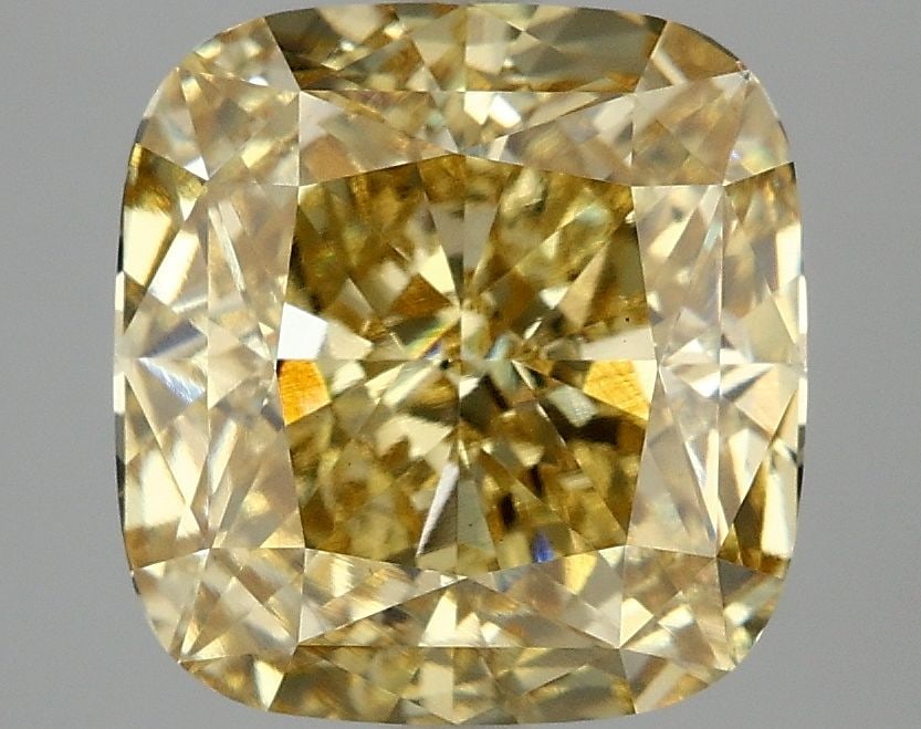 Loose Diamond - CUSHION MODIFIED 5.1ct Fancy Intense Yellow VS1: Loose Diamond - CUSHION MODIFIED 5.1ct Fancy Intense Yellow VS1 Source: This is a real non-mined Diamond that has been grown in a lab Shape: CUSHION MODIFIED Carats: 5.1 Color: Fancy Intense Yellow Ce