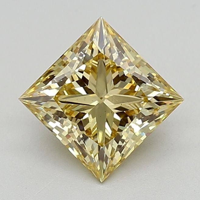 Loose Diamond - PRINCESS 2.35ct Fancy Intense Yellow VS2: Loose Diamond - PRINCESS 2.35ct Fancy Intense Yellow VS2 Source: This is a real non-mined Diamond that has been grown in a lab Shape: PRINCESS Carats: 2.35 Color: Fancy Intense Yellow Certification: I