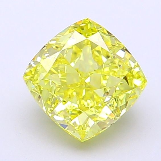 Loose Diamond - CUSHION MODIFIED 1.66ct Fancy Intense Yellow VVS2: Loose Diamond - CUSHION MODIFIED 1.66ct Fancy Intense Yellow VVS2 Source: This is a real non-mined Diamond that has been grown in a lab Shape: CUSHION MODIFIED Carats: 1.66 Color: Fancy Intense Yellow