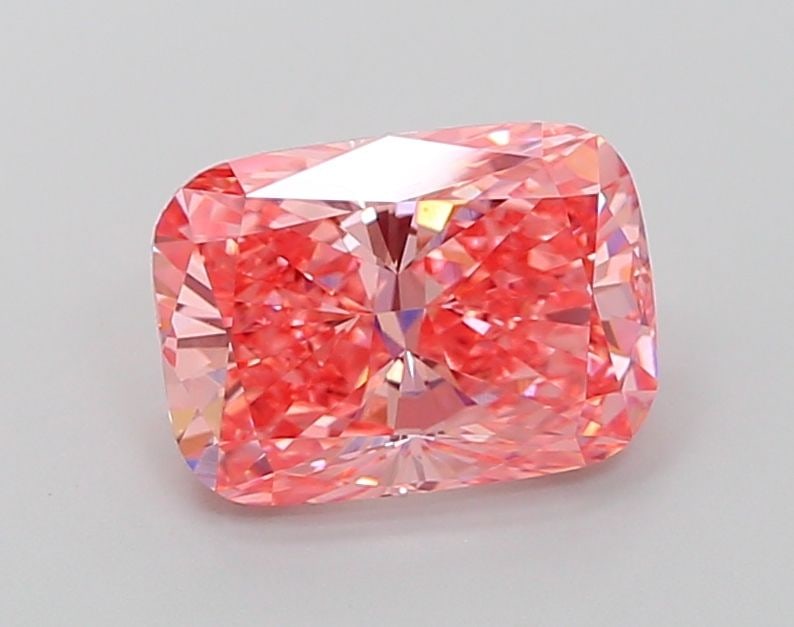 Loose Diamond - CUSHION MODIFIED 2.37ct Fancy Vivid Pink VVS2: Loose Diamond - CUSHION MODIFIED 2.37ct Fancy Vivid Pink VVS2 Source: This is a real non-mined Diamond that has been grown in a lab Shape: CUSHION MODIFIED Carats: 2.37 Color: Fancy Vivid Pink Certifi