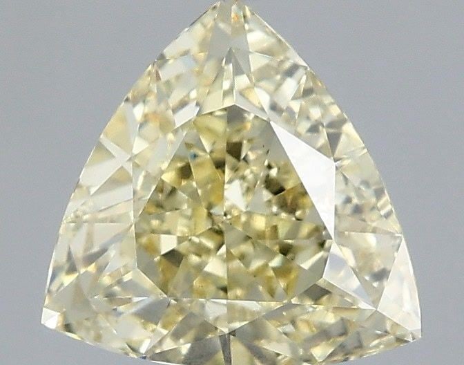 Loose Diamond - TRIANGULAR 1.5ct Fancy Light Yellow VS1: Loose Diamond - TRIANGULAR 1.5ct Fancy Light Yellow VS1 Source: This is a real non-mined Diamond that has been grown in a lab Shape: TRIANGULAR Carats: 1.5 Color: Fancy Light Yellow Certification: IGI