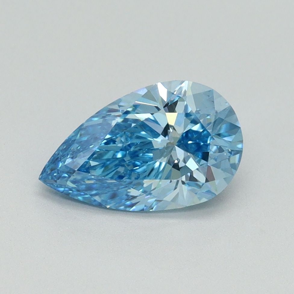 Loose Diamond - PEAR 1.15ct Fancy Vivid Blue VS1: Loose Diamond - PEAR 1.15ct Fancy Vivid Blue VS1 Source: This is a real non-mined Diamond that has been grown in a lab Shape: PEAR Carats: 1.15 Color: Fancy Vivid Blue Certification: IGI Video: