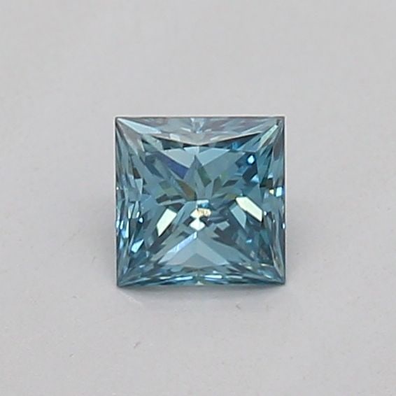 Loose Diamond - PRINCESS 0.18ct Fancy Vivid Blue VS2: Loose Diamond - PRINCESS 0.18ct Fancy Vivid Blue VS2 Source: This is a real non-mined Diamond that has been grown in a lab Shape: PRINCESS Carats: 0.18 Color: Fancy Vivid Blue Certification: IGI Video