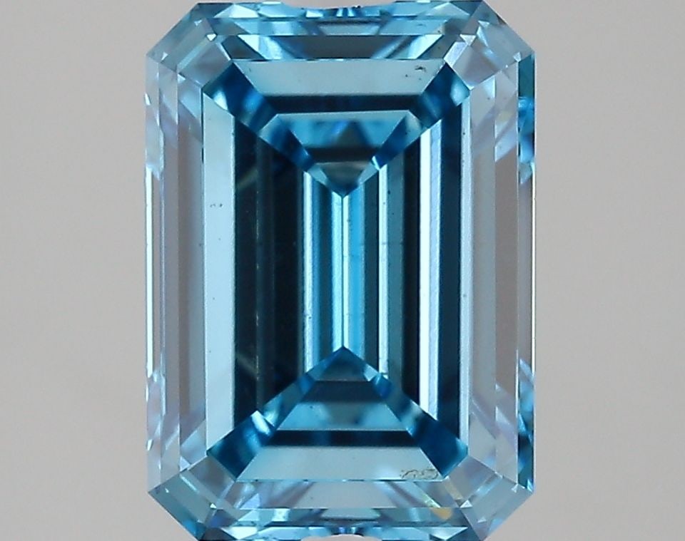 Loose Diamond - EMERALD 4.03ct Fancy Vivid Blue VS2 (1 of 1)