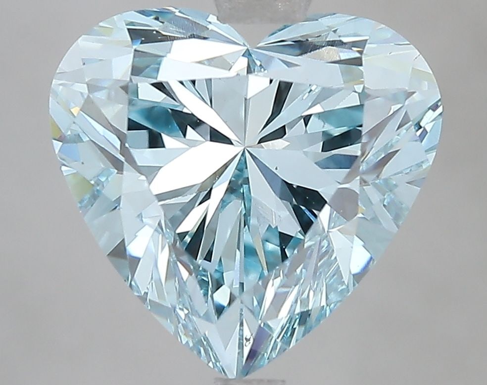 Loose Diamond - HEART 5.09ct Fancy Vivid Blue VS1: Loose Diamond - HEART 5.09ct Fancy Vivid Blue VS1 Source: This is a real non-mined Diamond that has been grown in a lab Shape: HEART Carats: 5.09 Color: Fancy Vivid Blue Certification: IGI PLEASE NOTE