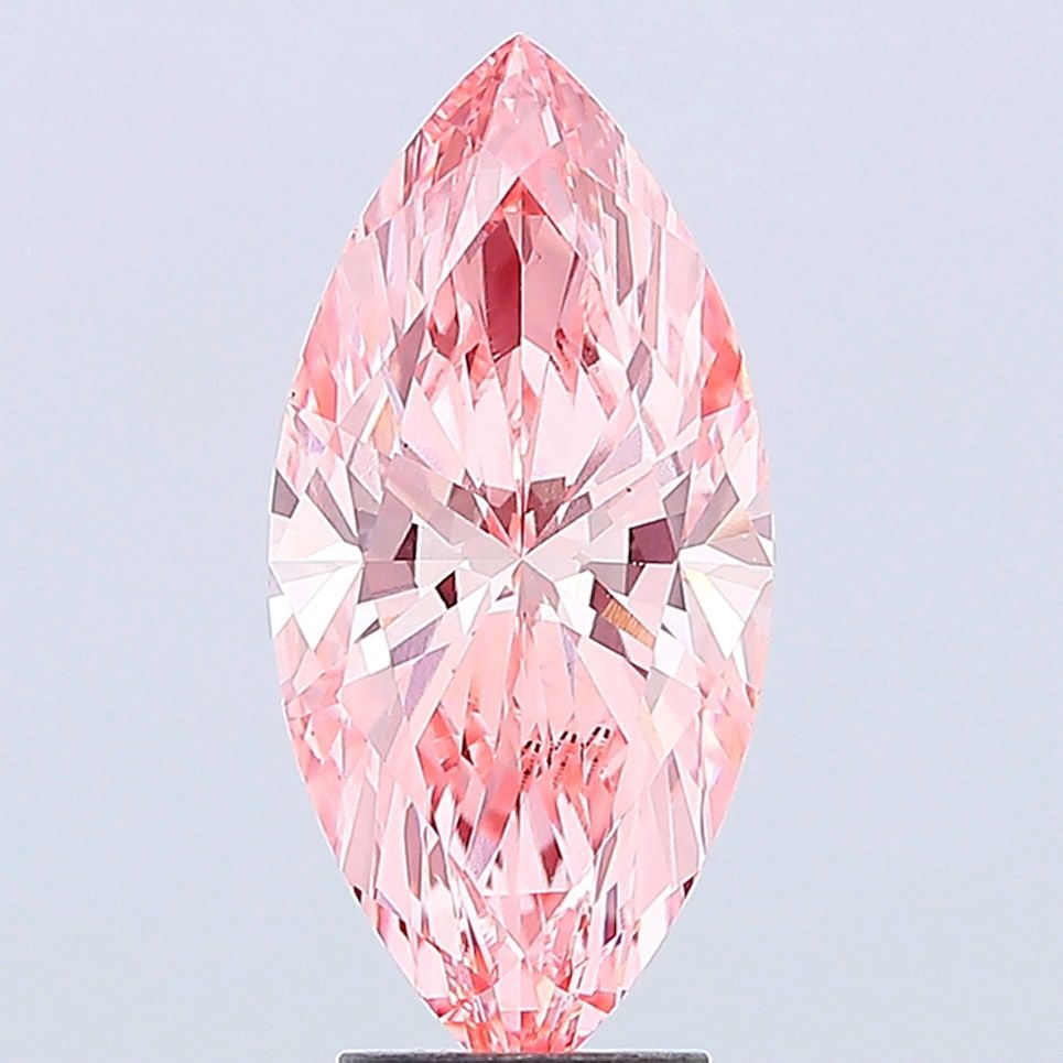 Loose Diamond - MARQUISE 4.0ct Fancy Vivid Pink VS1: Loose Diamond - MARQUISE 4.0ct Fancy Vivid Pink VS1 Source: This is a real non-mined Diamond that has been grown in a lab Shape: MARQUISE Carats: 4.0 Color: Fancy Vivid Pink Certification: IGI Video: