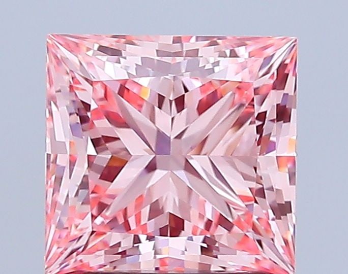 Loose Diamond - PRINCESS 3.01ct Fancy Vivid Pink VS1: Loose Diamond - PRINCESS 3.01ct Fancy Vivid Pink VS1 Source: This is a real non-mined Diamond that has been grown in a lab Shape: PRINCESS Carats: 3.01 Color: Fancy Vivid Pink Certification: IGI Video