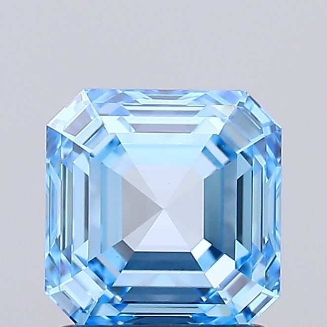 Loose Diamond - ASSCHER 1.54ct Fancy Vivid Blue VVS2: Loose Diamond - ASSCHER 1.54ct Fancy Vivid Blue VVS2 Source: This is a real non-mined Diamond that has been grown in a lab Shape: ASSCHER Carats: 1.54 Color: Fancy Vivid Blue Certification: IGI