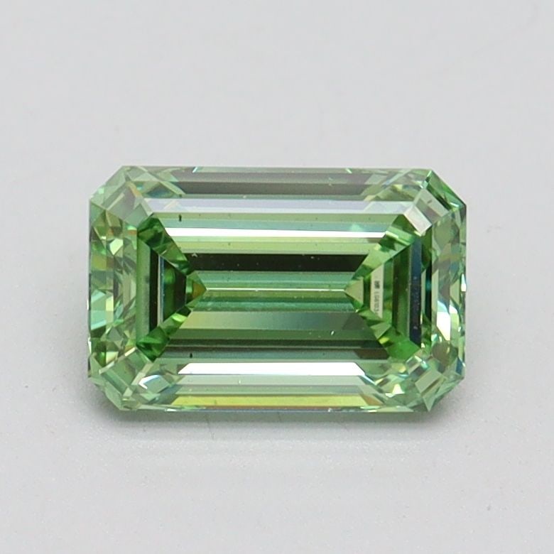 Loose Diamond - EMERALD 1.0ct Fancy Vivid Green VS2: Loose Diamond - EMERALD 1.0ct Fancy Vivid Green VS2 Source: This is a real non-mined Diamond that has been grown in a lab Shape: EMERALD Carats: 1.0 Color: Fancy Vivid Green Certification: IGI Video: