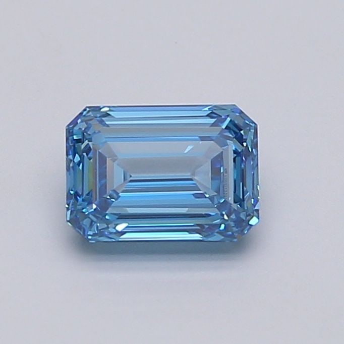 Loose Diamond - EMERALD 1.81ct Fancy Vivid Blue VVS2: Loose Diamond - EMERALD 1.81ct Fancy Vivid Blue VVS2 Source: This is a real non-mined Diamond that has been grown in a lab Shape: EMERALD Carats: 1.81 Color: Fancy Vivid Blue Certification: IGI