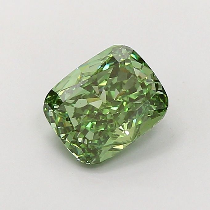 Loose Diamond - CUSHION MODIFIED 1.51ct Fancy Vivid Green VS1: Loose Diamond - CUSHION MODIFIED 1.51ct Fancy Vivid Green VS1 Source: This is a real non-mined Diamond that has been grown in a lab Shape: CUSHION MODIFIED Carats: 1.51 Color: Fancy Vivid Green Certif