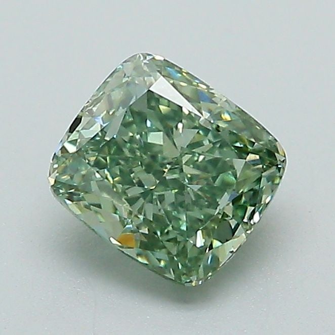Loose Diamond - CUSHION MODIFIED 1.0ct Fancy Vivid Green VS1: Loose Diamond - CUSHION MODIFIED 1.0ct Fancy Vivid Green VS1 Source: This is a real non-mined Diamond that has been grown in a lab Shape: CUSHION MODIFIED Carats: 1.0 Color: Fancy Vivid Green Certific