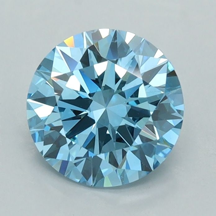 Loose Diamond - ROUND 1.27ct Fancy Vivid Blue VS1: Loose Diamond - ROUND 1.27ct Fancy Vivid Blue VS1 Source: This is a real non-mined Diamond that has been grown in a lab Shape: ROUND Carats: 1.27 Color: Fancy Vivid Blue Certification: IGI Video: