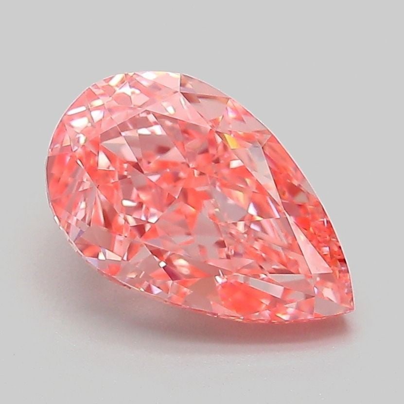 Loose Diamond - PEAR 2.08ct Fancy Vivid Pink VVS2: Loose Diamond - PEAR 2.08ct Fancy Vivid Pink VVS2 Source: This is a real non-mined Diamond that has been grown in a lab Shape: PEAR Carats: 2.08 Color: Fancy Vivid Pink Certification: IGI Video: