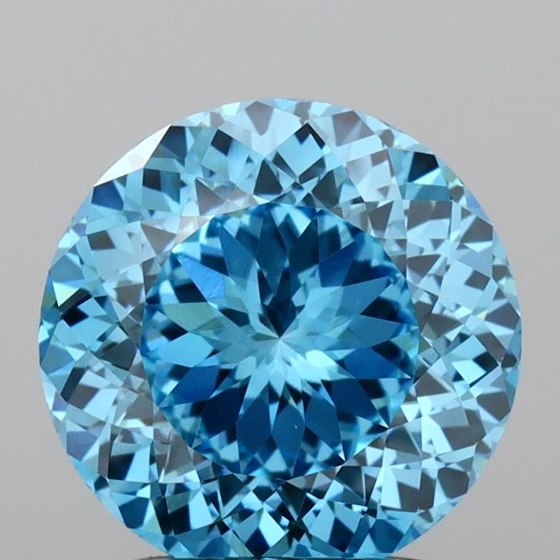 Loose Diamond - ROUND 1.84ct Fancy Vivid Blue VVS2: Loose Diamond - ROUND 1.84ct Fancy Vivid Blue VVS2 Source: This is a real non-mined Diamond that has been grown in a lab Shape: ROUND Carats: 1.84 Color: Fancy Vivid Blue Certification: IGI Video: