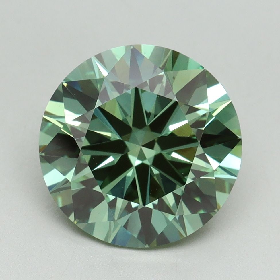 Ideal Loose Diamond - ROUND 3.05ct Fancy Vivid Green VS1: Ideal Loose Diamond - ROUND 3.05ct Fancy Vivid Green VS1 Source: This is a real non-mined Diamond that has been grown in a lab Shape: ROUND Carats: 3.05 Color: Fancy Vivid Green Certification: IGI Vid