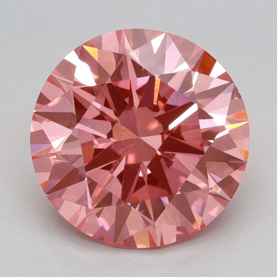 Loose Diamond - ROUND 2.14ct Fancy Vivid Pink VS1: Loose Diamond - ROUND 2.14ct Fancy Vivid Pink VS1 Source: This is a real non-mined Diamond that has been grown in a lab Shape: ROUND Carats: 2.14 Color: Fancy Vivid Pink Certification: IGI Video: