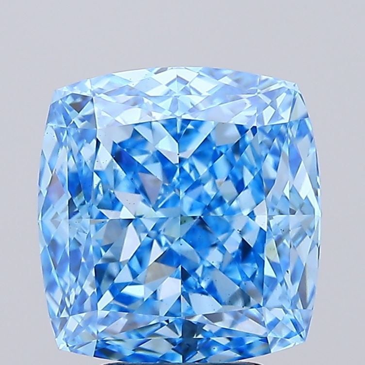 Loose Diamond - CUSHION MODIFIED 4.24ct Fancy Vivid Blue VS2: Loose Diamond - CUSHION MODIFIED 4.24ct Fancy Vivid Blue VS2 Source: This is a real non-mined Diamond that has been grown in a lab Shape: CUSHION MODIFIED Carats: 4.24 Color: Fancy Vivid Blue Certific