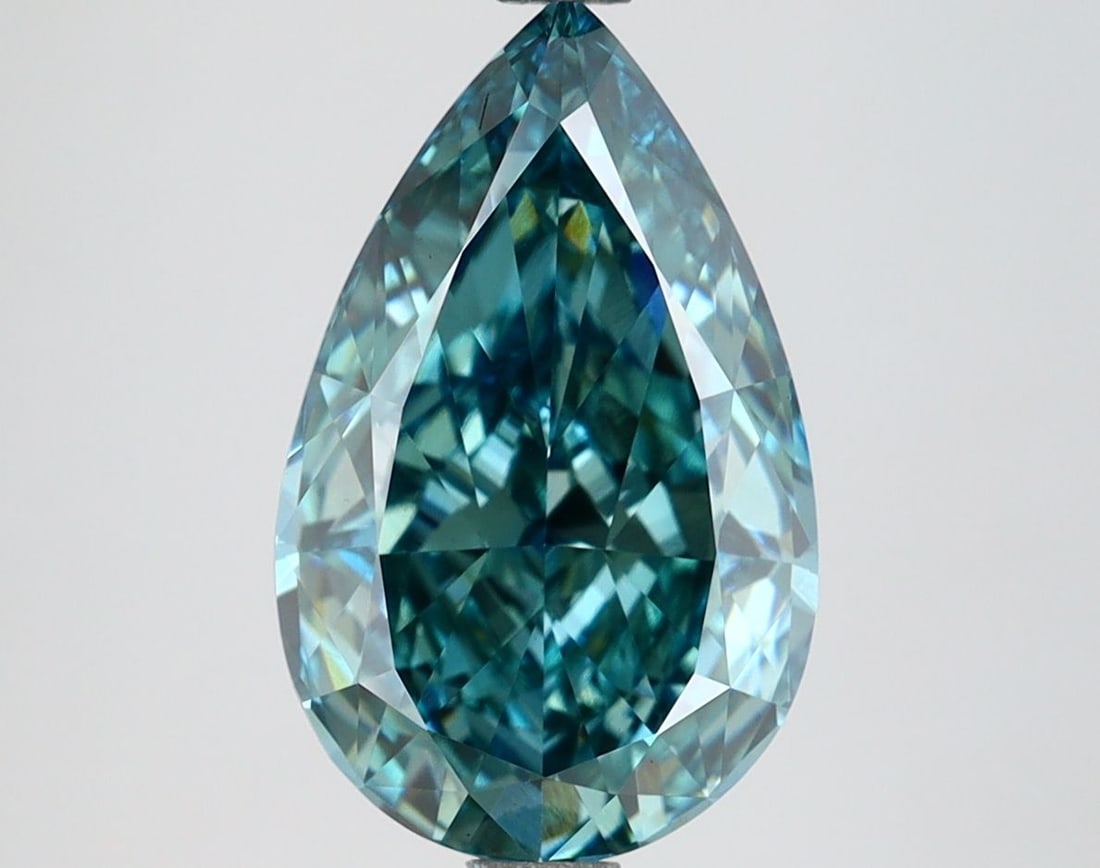 Loose Diamond - PEAR 3.57ct Fancy Vivid Green VVS2: Loose Diamond - PEAR 3.57ct Fancy Vivid Green VVS2 Source: This is a real non-mined Diamond that has been grown in a lab Shape: PEAR Carats: 3.57 Color: Fancy Vivid Green Certification: IGI Video: