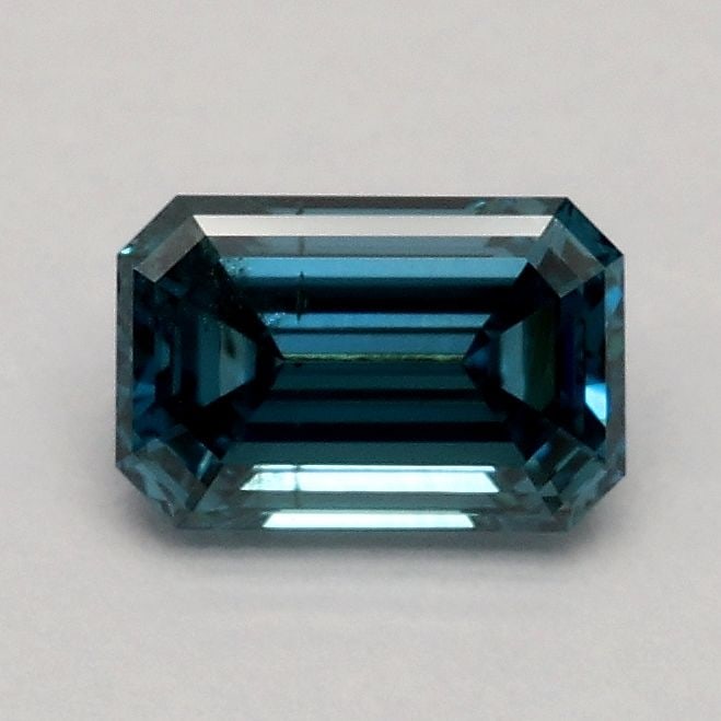 Loose Diamond - EMERALD 0.5ct Fancy Vivid Greenish Blue SI2: Loose Diamond - EMERALD 0.5ct Fancy Vivid Greenish Blue SI2 Source: This is a real non-mined Diamond that has been grown in a lab Shape: EMERALD Carats: 0.5 Color: Fancy Vivid Greenish Blue Certificat
