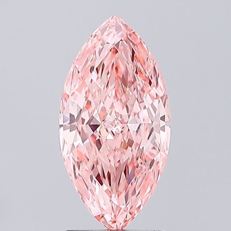 Loose Diamond - MARQUISE 2.02ct Fancy Vivid Pink VVS2: Loose Diamond - MARQUISE 2.02ct Fancy Vivid Pink VVS2 Source: This is a real non-mined Diamond that has been grown in a lab Shape: MARQUISE Carats: 2.02 Color: Fancy Vivid Pink Certification: IGI Vide