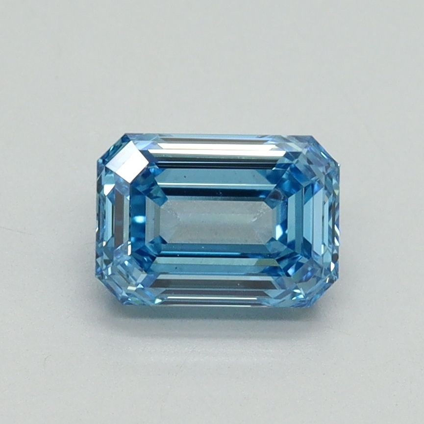 Loose Diamond - EMERALD 1.05ct Fancy Vivid Blue VS1: Loose Diamond - EMERALD 1.05ct Fancy Vivid Blue VS1 Source: This is a real non-mined Diamond that has been grown in a lab Shape: EMERALD Carats: 1.05 Color: Fancy Vivid Blue Certification: IGI Video: