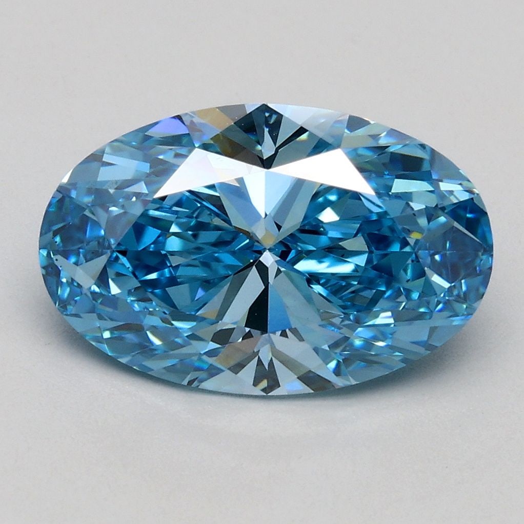 Loose Diamond - OVAL 2.01ct Fancy Vivid Blue VS1: Loose Diamond - OVAL 2.01ct Fancy Vivid Blue VS1 Source: This is a real non-mined Diamond that has been grown in a lab Shape: OVAL Carats: 2.01 Color: Fancy Vivid Blue Certification: IGI Video: