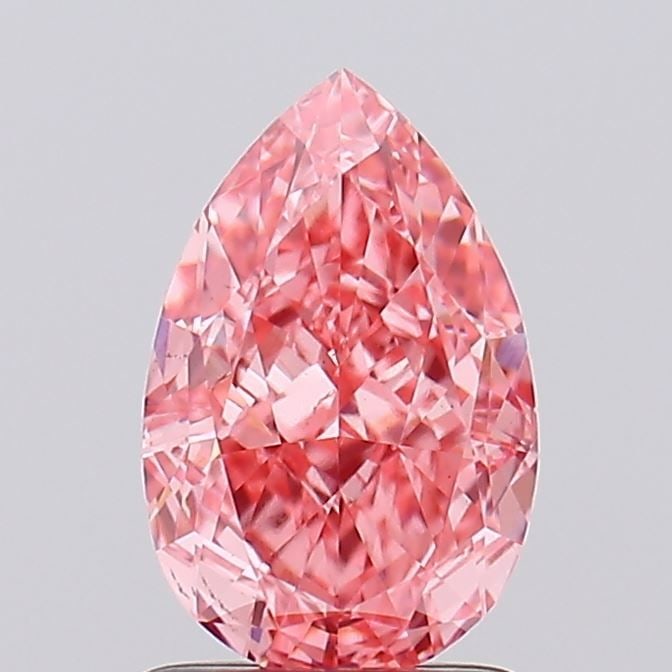 Loose Diamond - PEAR 1.55ct Fancy Vivid Pink VS1: Loose Diamond - PEAR 1.55ct Fancy Vivid Pink VS1 Source: This is a real non-mined Diamond that has been grown in a lab Shape: PEAR Carats: 1.55 Color: Fancy Vivid Pink Certification: IGI Video: