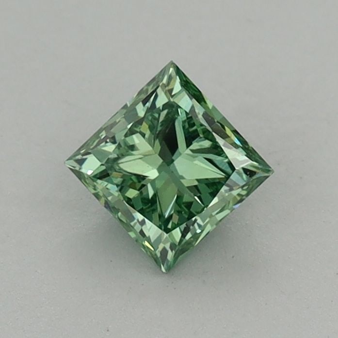Loose Diamond - PRINCESS 0.55ct Fancy Vivid Green VS1: Loose Diamond - PRINCESS 0.55ct Fancy Vivid Green VS1 Source: This is a real non-mined Diamond that has been grown in a lab Shape: PRINCESS Carats: 0.55 Color: Fancy Vivid Green Certification: IGI PLE