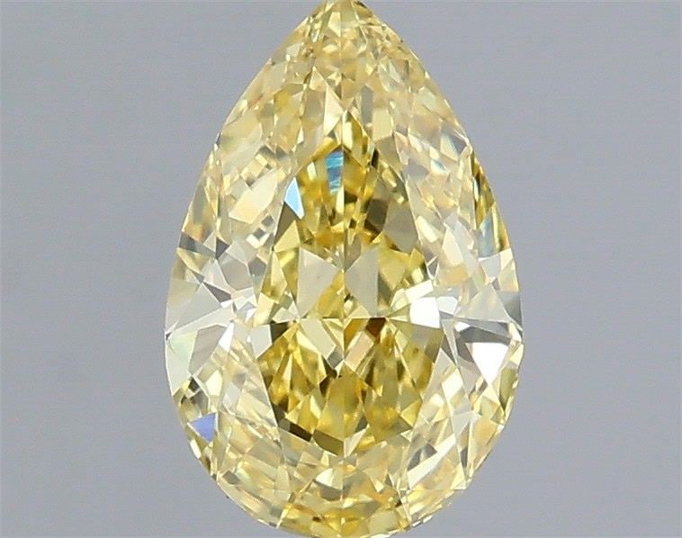 Loose Diamond - PEAR 1.01ct Fancy Vivid Yellow VS1: Loose Diamond - PEAR 1.01ct Fancy Vivid Yellow VS1 Source: This is a real non-mined Diamond that has been grown in a lab Shape: PEAR Carats: 1.01 Color: Fancy Vivid Yellow Certification: IGI Video: